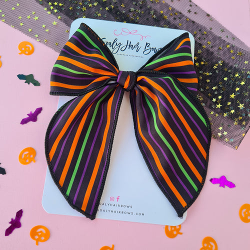 Maxi bow/ Halloween Stripes