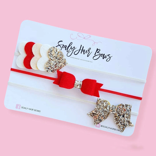 Bow & Hearts Set