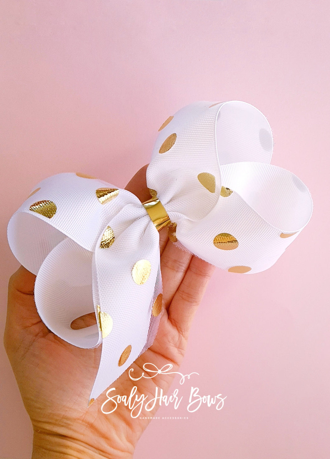 Moño Boutique Gold Dots