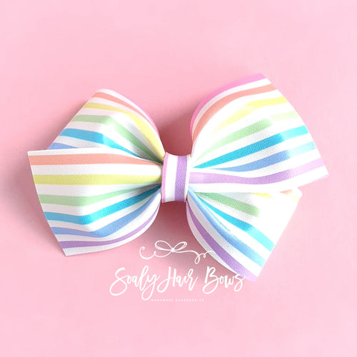 Pastel Stripes Pinwheel Pinch Bow